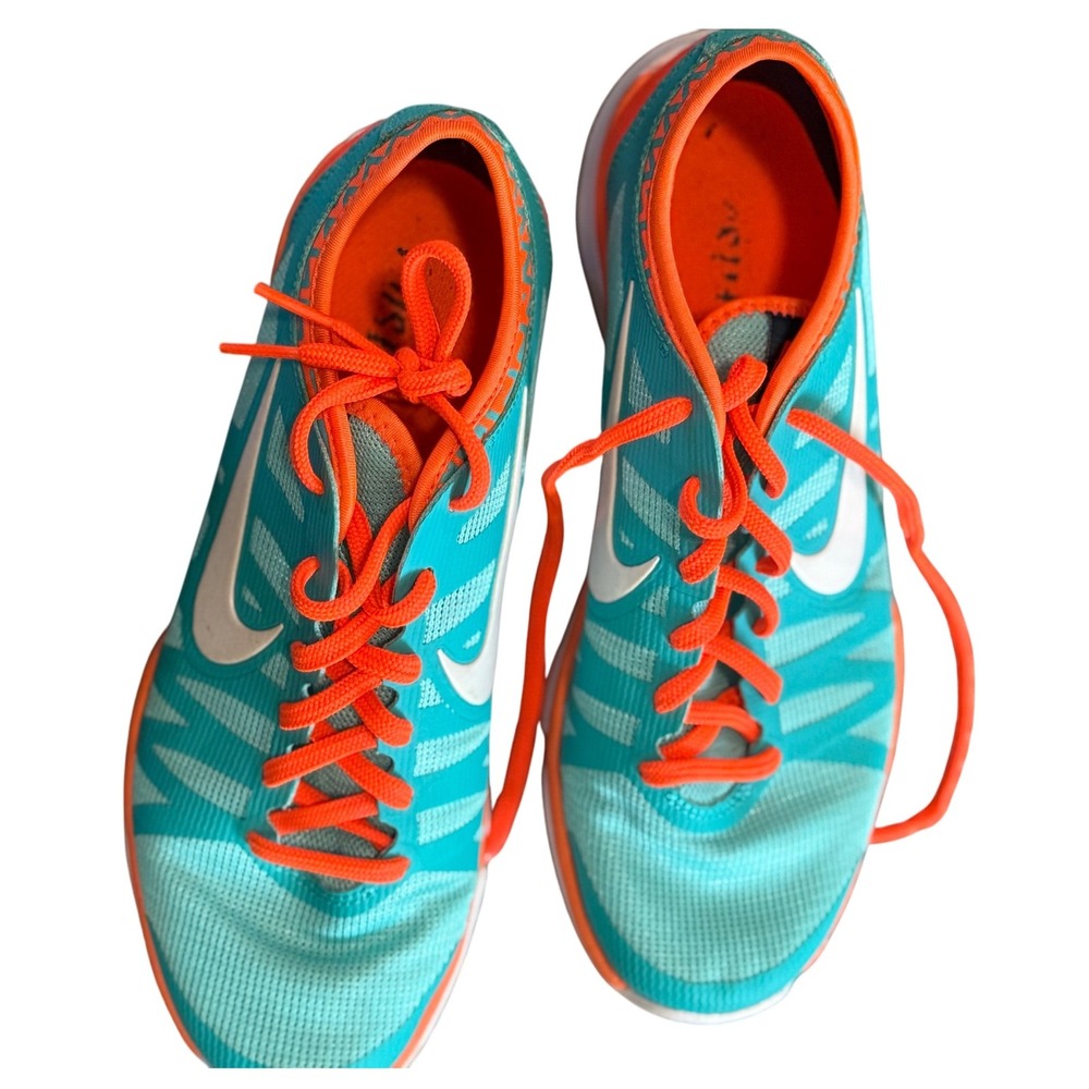 Nike Free 5.0 TR Fit 5 Training‎ Shoes Teal Orange White Women's Size 8.5
